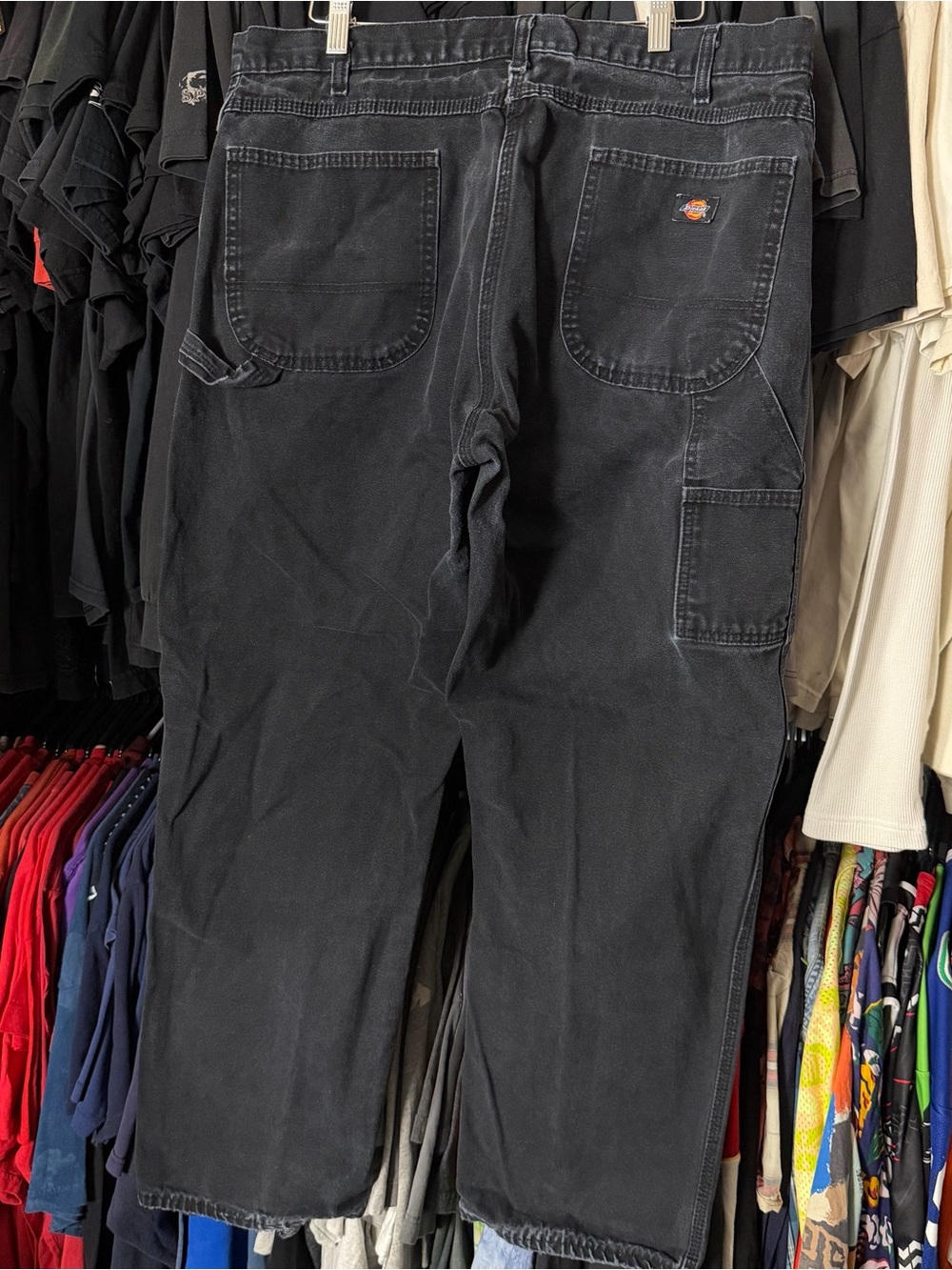 Dickies Canvas Carpenter Pants Men’s 38x30 Black Duck Cargo Utility Vintage 90s